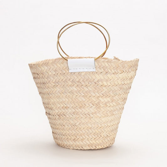Round handle basket M Black