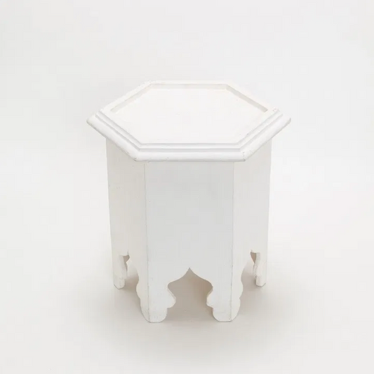 Hexagon mini table White