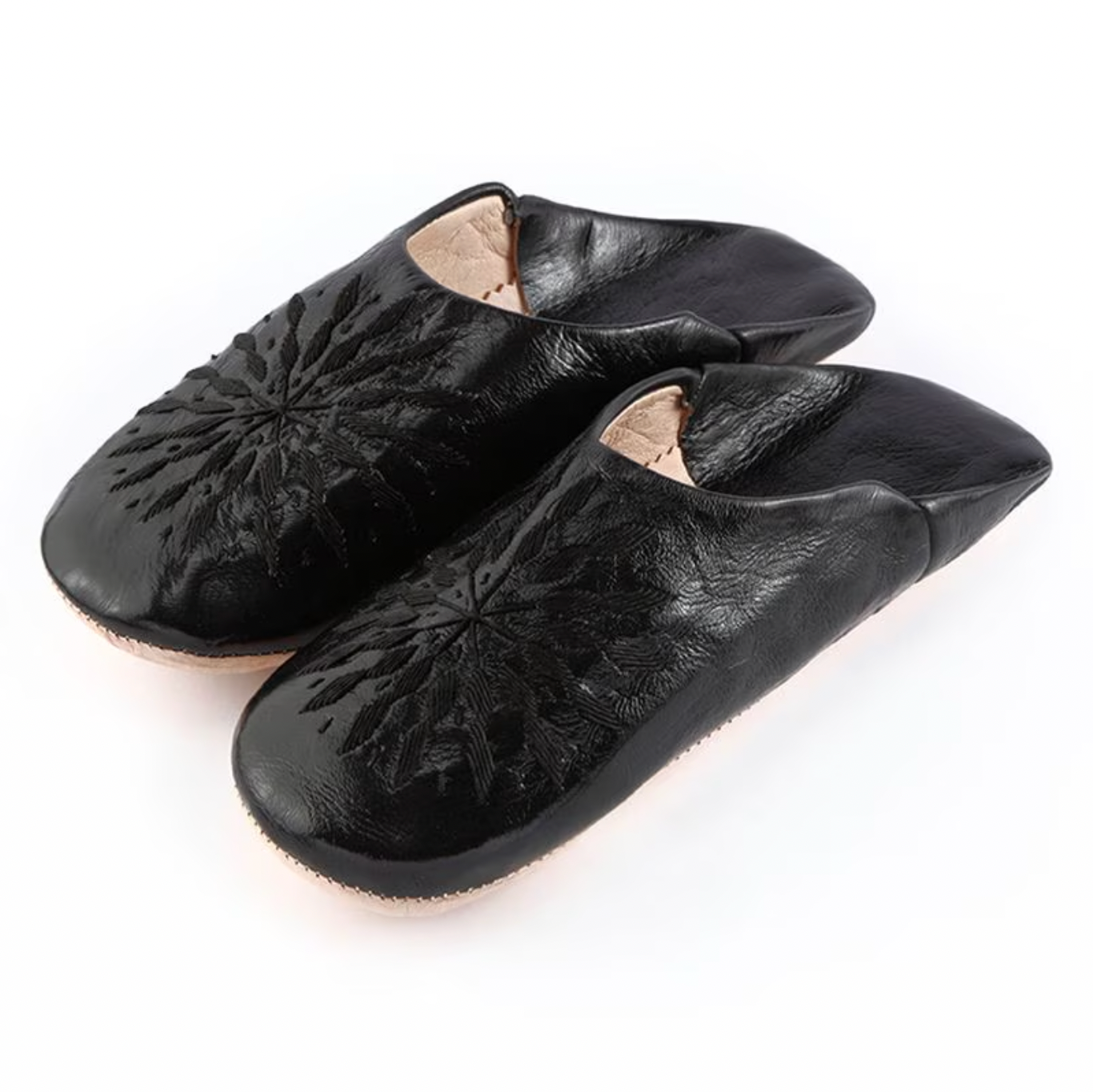 Embroidered babouche Black x Black