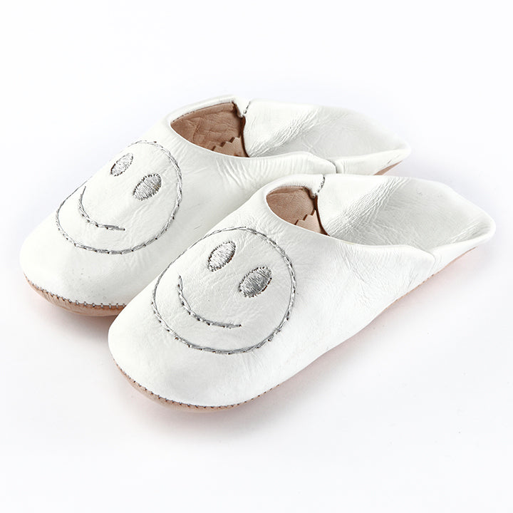 Smiley babouche White x Silver